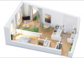 10 mẫu căn hộ một phòng ngủ đẹp, dễ ứng dụng cho vợ chồng trẻ