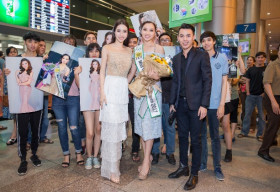 Hoàng Thu Thảo rạng rỡ về nước sau đăng quang Miss Global Beauty Queen 2017