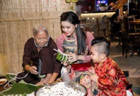 Sao Việt hào hứng diện áo dài tham dự tiệc Xuân