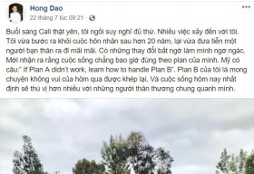 Nghệ sĩ Hồng Đào chính thức xác nhận ly hôn với Quang Minh