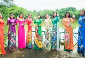 Dàn người đẹp Miss GoldStar Ambassador 2020 gây chú ý với áo dài truyền thống