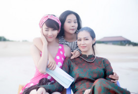 3 “mỹ nhân Sài Thành” đội nắng 40 độ quay phim