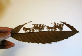 Những tuyệt tác nghệ thuật từ lá cây