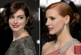 Anna Hathaway đọ sắc cùng Jessica Chastain trong buổi công chiếu Interstellar