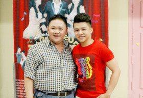 Ca sĩ Nam Huy đến ủng hộ đàn anh Minh Béo ra mắt nhạc kịch
