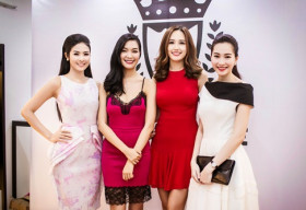 Bộ tứ Hoa hậu Việt Nam hội ngộ trong sự kiện của Ngọc Hân
