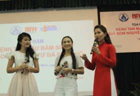 Diễn viên Ngọc Lan và ca sĩ Cao Mỹ Kim  đồng hành cùng bệnh nhi Tan máu bẩm sinh