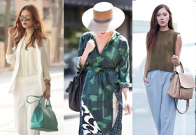 Street style của quý cô châu Á với váy dài chống nắng sành điệu