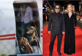 Johnny Depp đáp máy bay đưa vợ trẻ về Mỹ sau khi làm loạn phim trường