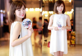 Hot girl M.U xinh đẹp thuần khiết dự họp báo “Bộ Ba Rắc Rối”.