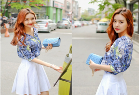 Diện áo sơ mi họa tiết xinh tươi trong mọi hoàn cảnh