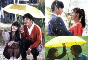 Những cảnh quay lãng mạn dưới cơn mưa với “chiếc ô tình yêu”