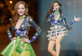 Minh Hằng biến hóa phong cách với 9 trang phục trong 1 đêm diễn
