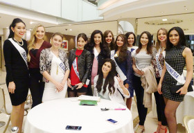 Thúy Vân chính thức bắt đầu cuộc thi Miss International 2015 tại Nhật Bản