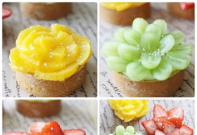 Cách làm bánh Giáng Sinh hoa quả đẹp mắt, thơm ngon