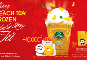 Trà Đào Xay – Peach Tea Frozen khuấy động Tết 2016