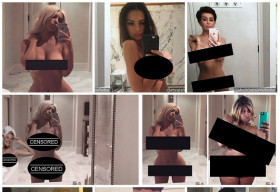 Hàng loạt sao đăng ảnh nude ủng hộ Kim Kardashian