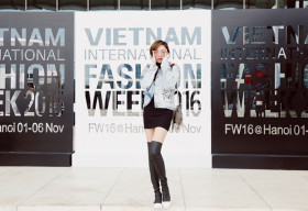 Tóc Tiên bất ngờ diện street style ‘cực chất’ tại Vietnam International Fashion Week Thu Đông 2016