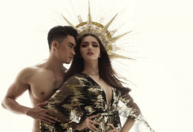 Hương Giang Idol hóa nữ thần mặt trời bên trai đẹp sáu múi