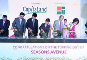 Capitaland và Hoàng Thành tổ chức lễ cất nóc dự án Seasons Avenue