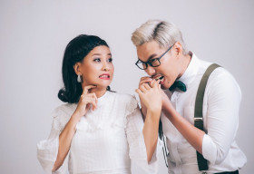 Cát Phượng hạnh phúc trong vòng tay Kiều Minh Tuấn và con trai