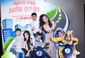 Puka ‘đọ’ nhí nhảnh cùng Kutin trong buổi giới thiệu đoàn phim ‘Anh em siêu quậy’