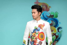 Trường Thịnh lịch lãm, đầy phong độ trong trang phục áo dài cách tân