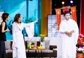 Lê Dương Bảo Lâm chịu xấu giúp đội Tươi giành nhất tuần Làng hài mở hội