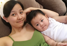 Diễn viên Khánh Hiền tủi thân khi sinh con một mình ở trời Tây
