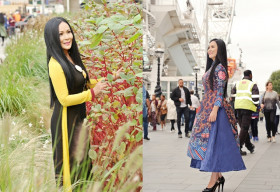 Ôn Bích Hằng rạng rỡ ‘thả dáng’ giữa phố Luân Đôn với áo dài Việt