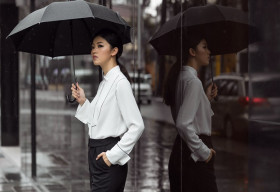 Á hậu Thanh Tú cá tính với phong cách thời trang menswear