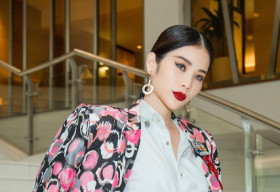 Người đẹp Nam Anh diện vest hồng nổi bật tại sự kiện