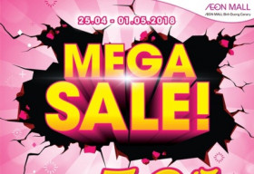 Aeon Mall Bình Dương Canary: Bùng nổ Mega Sale giảm đến 50% mùa lễ 30/4