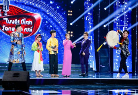 Ngô Kiến Huy múa Apsara, quậy tưng bừng trên sân khấu Tuyệt đỉnh song ca nhí