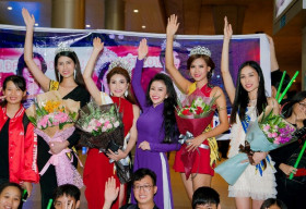 Hoa hậu Đại sứ Hoàn vũ người Việt 2018 rạng ngời về nước sau đăng quang