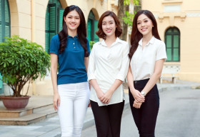 Á hậu Phương Nga, Hoa hậu Mỹ Linh, Á hậu Thanh Tú giản dị tham gia thiện nguyện