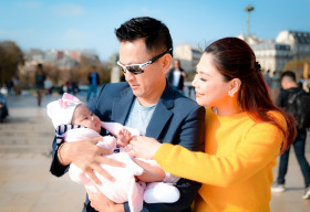 Thanh Thảo đưa con gái 3 tháng đi du lịch Châu Âu