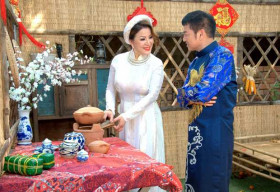 Anh em Quang Minh – Ngọc Bảo Trâm ‘dung dăng dung dẻ’ du  Xuân