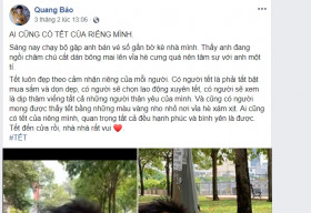 MC Quang Bảo khiến dân mạng ấm lòng trước câu chuyện tết ở vỉa hè 