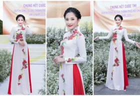 Mai Phương đẹp rạng rỡ chúc mừng Tân Quán quân duyên dáng Áo dài 2019