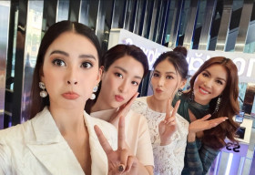 Minh Tú, Mỹ Linh, Tiểu Vy, Phương Khánh bất ngờ xuất hiện trên phố khoe nhan sắc mỹ miều
