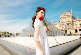 Bùi Quỳnh Hoa hóa quý cô Paris mong manh, tinh khôi giữa trời Âu
