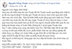 Sau chấn thương, Nguyễn Hồng Thuận đặc biệt dành ngày sinh nhật để làm từ thiện