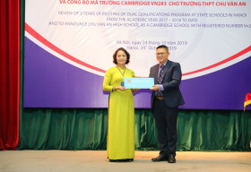 Trường THPT Chu Văn An là trường công đầu tiên nằm trong hệ thống trường Cambridge