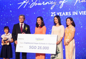 CapitaLand Việt Nam kỷ niệm 25 năm, hỗ trợ 25.000 đô la Singapore cho các trường CapitaLand Hope