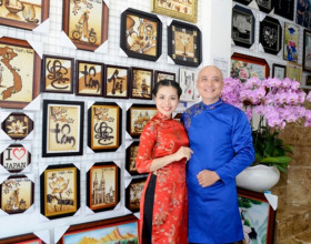 Tranh gạo Quỳnh Vy và hành trình 10 năm lan tỏa giá trị nghệ thuật