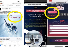 Cảnh báo hàng loạt Fanpage và website giả mạo Lancôme Việt Nam bán hàng giả