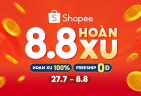 Shopee khởi động chương trình ưu đãi tháng 8 cực khủng: Hoàn xu 100%, miễn phí vận chuyển toàn quốc