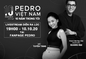 Kỷ niệm 10 năm tại Việt Nam, PEDRO ‘ăn mừng’ hoành tráng cùng ‘nam thần’ Quang Đại và Tuyền Tăng