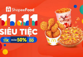 Khởi động mùa lễ hội cuối năm với sự kiện 11.11 – ShopeeFood Siêu tiệc
